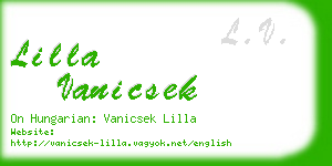 lilla vanicsek business card